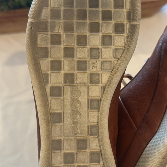 ECCO Women's‎ Damara Boot brown Tan Leather Sneaker Casual Shoes size EU 38 EUC - Picture 7 of 7